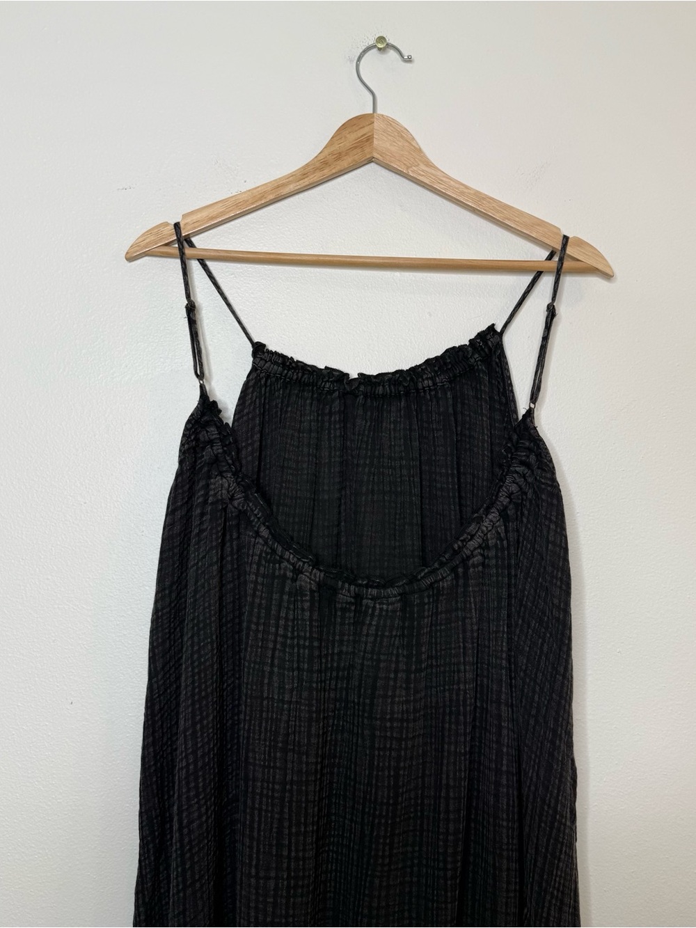 Anthropologie Malika Gauze Maxi Dress in washed black size small open back - Picture 12 of 15